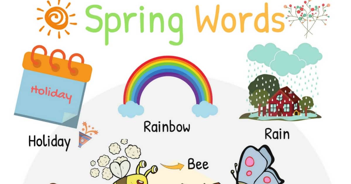 Spring Vocabulary 100 Common Spring Words In English 7ESL