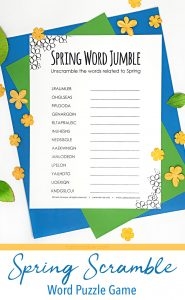 Spring Word Scramble Printable Carla Schauer Designs Spring Word Scramble Printable Carla Schauer Designs
