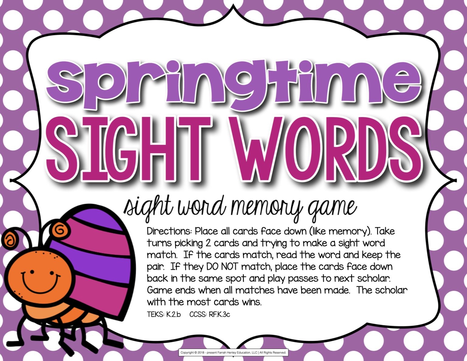Springtime Sight Words Learning Centers Made Easy