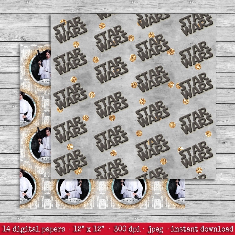 Star Wars Paper Star Wars Digital Paper Patterns Scrapbooking Paper  Star Wars Paper Star Wars Digital Paper Patterns Scrapbooking Paper