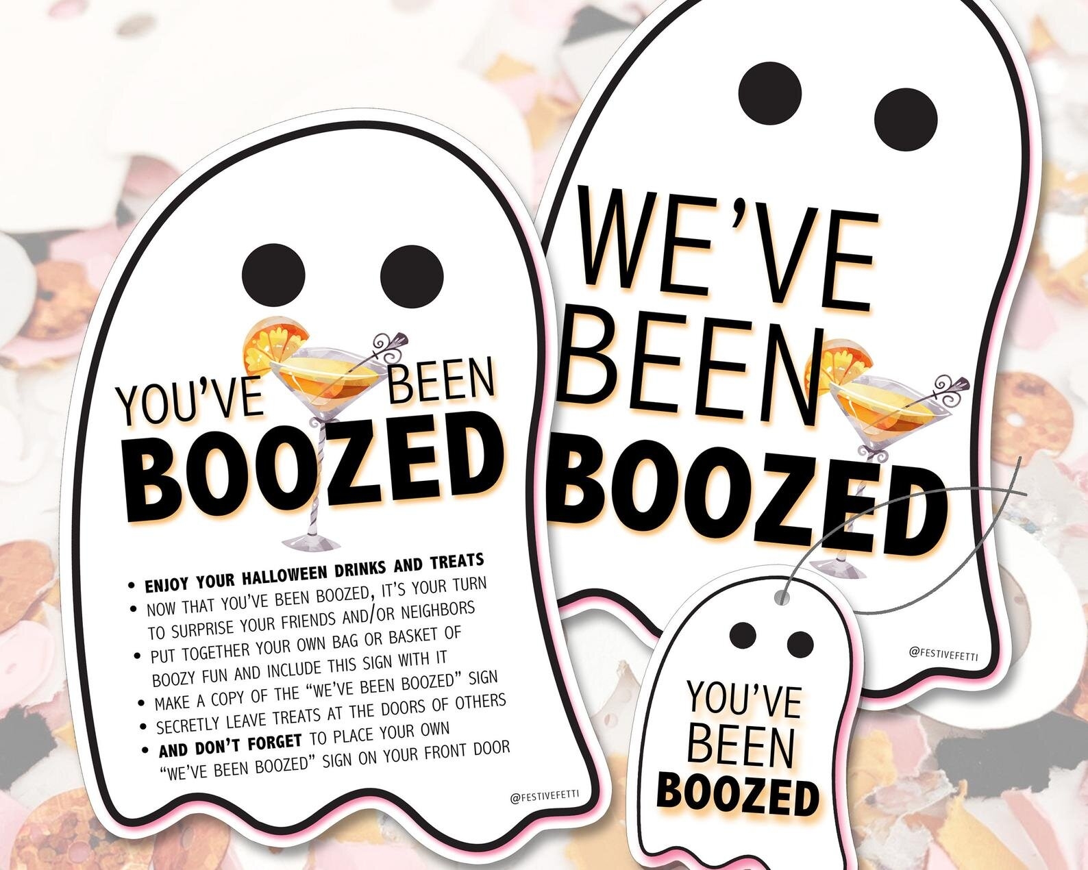 Super Cute You 39 ve Been Booed Printable Signs For Halloween