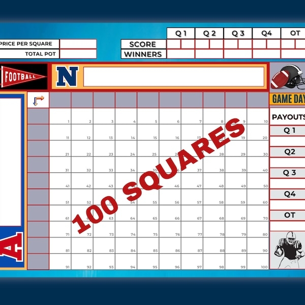 Superbowl Boxes Template Etsy