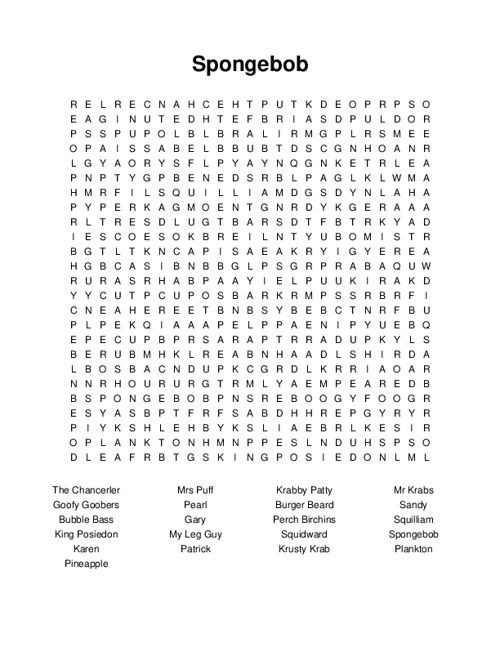Superhero Word Search