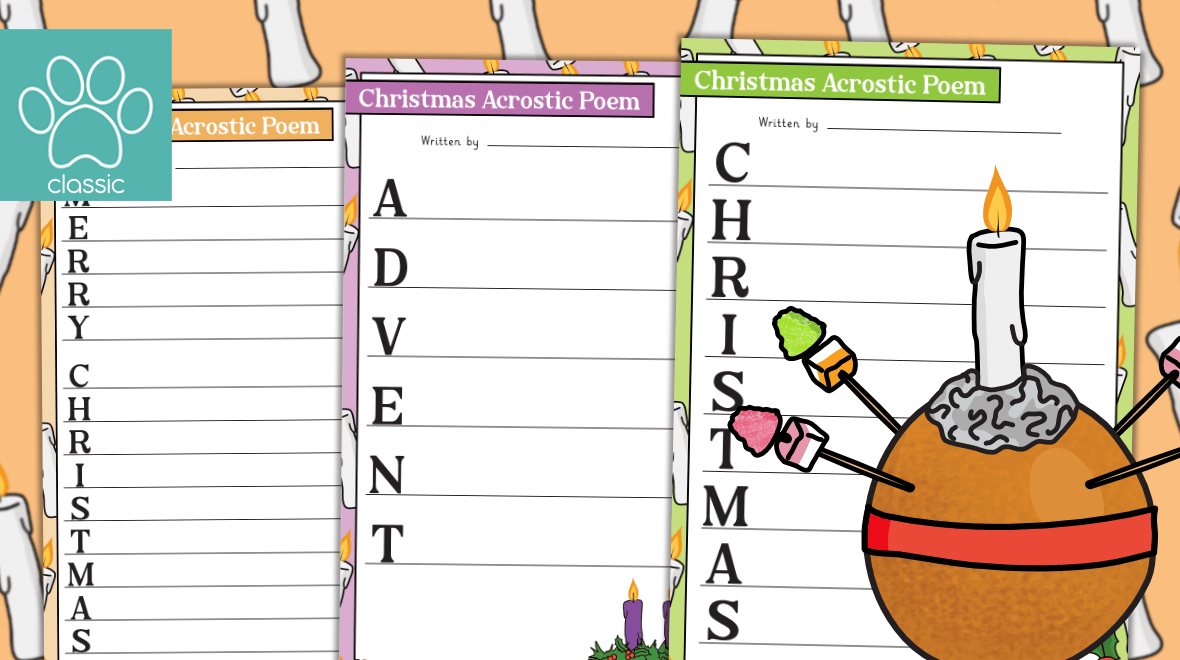 Teacher 39 s Pet Christmas Acrostic Poem Templates