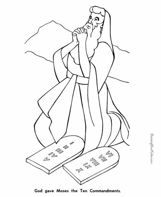 Ten Commandments Coloring Pages Coloring Home