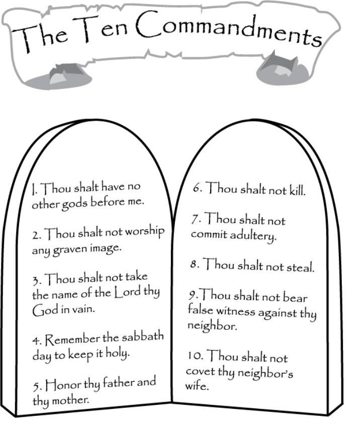 Ten Commandments Coloring Pages Coloring Home