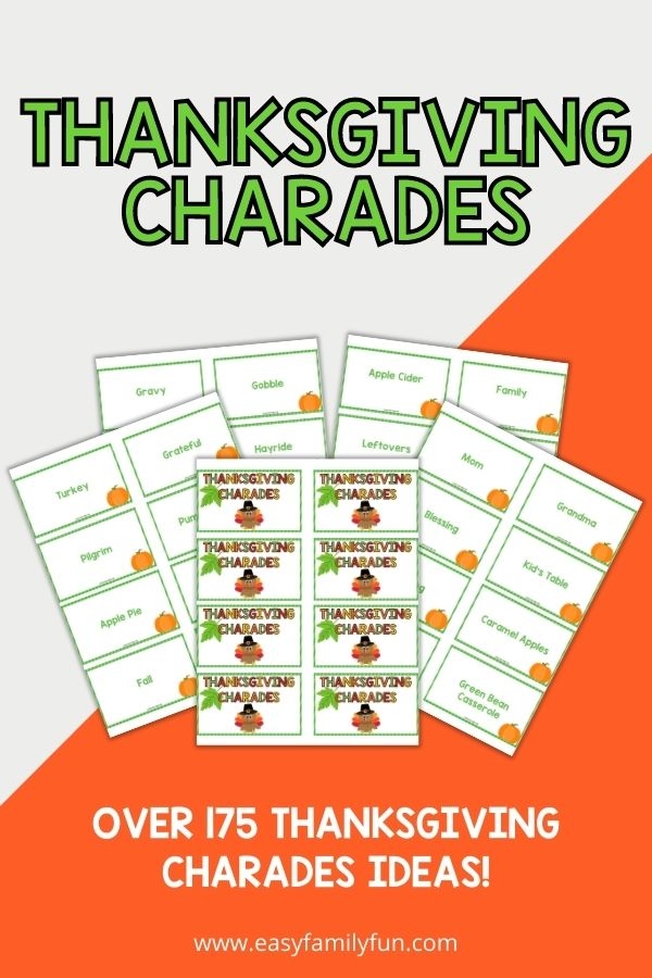 Thanksgiving Charades Heads Up Game For Kids free 57 OFF