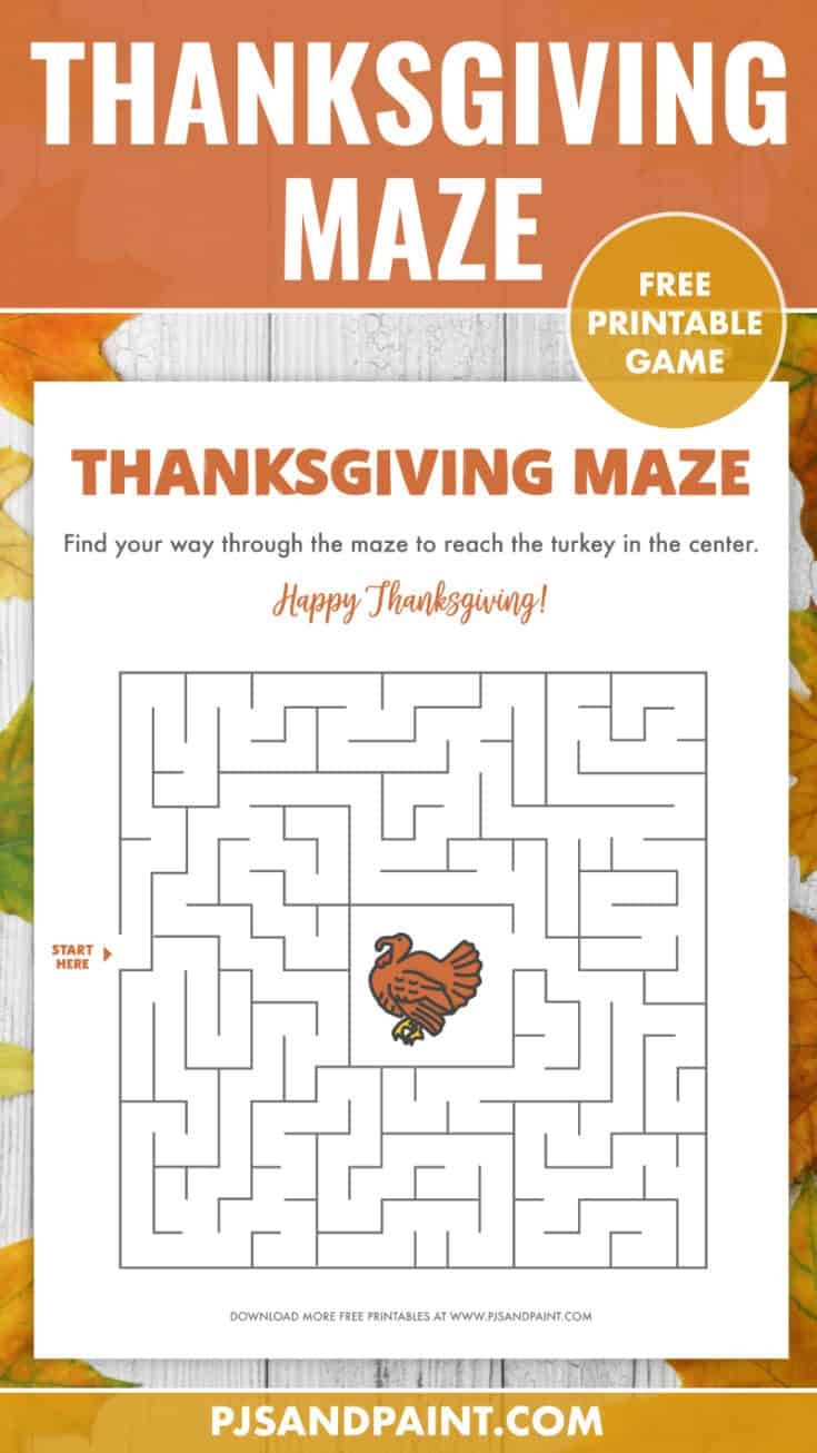 Thanksgiving Free Printable Games