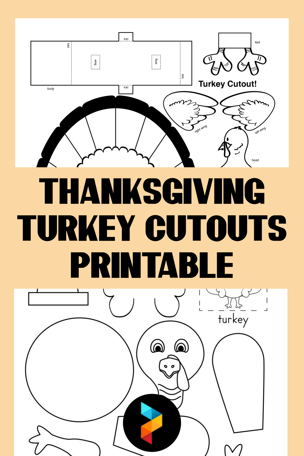 Thanksgiving Turkey Cutouts 10 Free PDF Printables Printablee