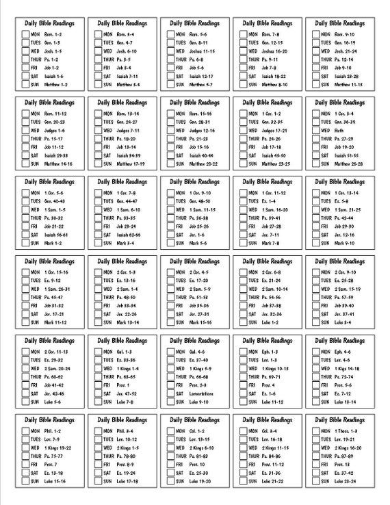 The Bible Recap Printable Reading Plan
