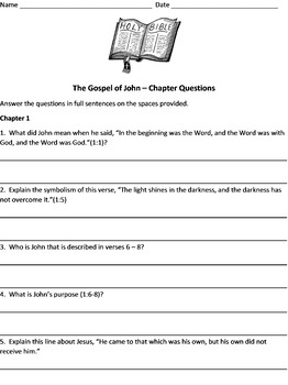 The Book Of John Bible Study The Gospel Of John Printable Google