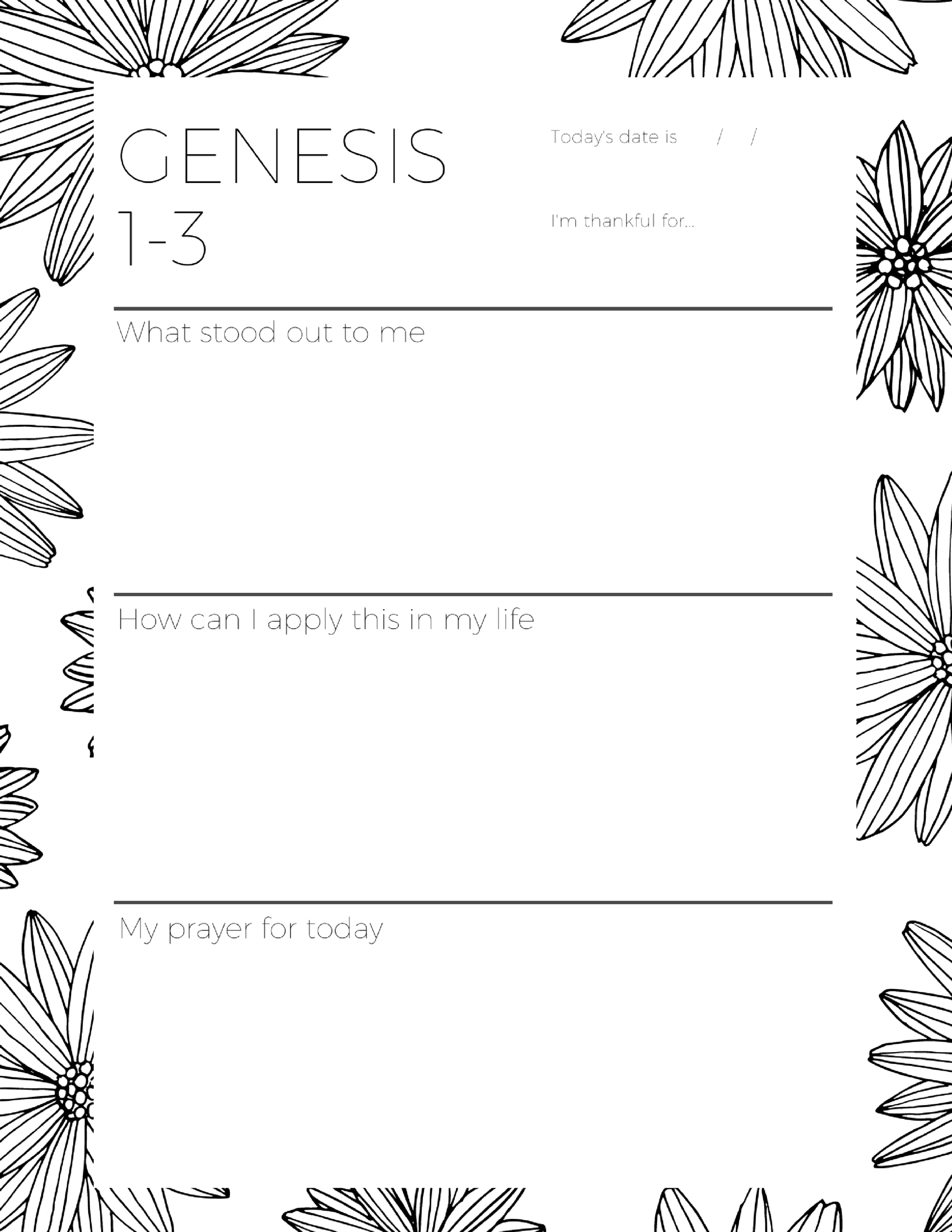 The GENESIS Bible Study Companion Printable Journal Bubbling Brook