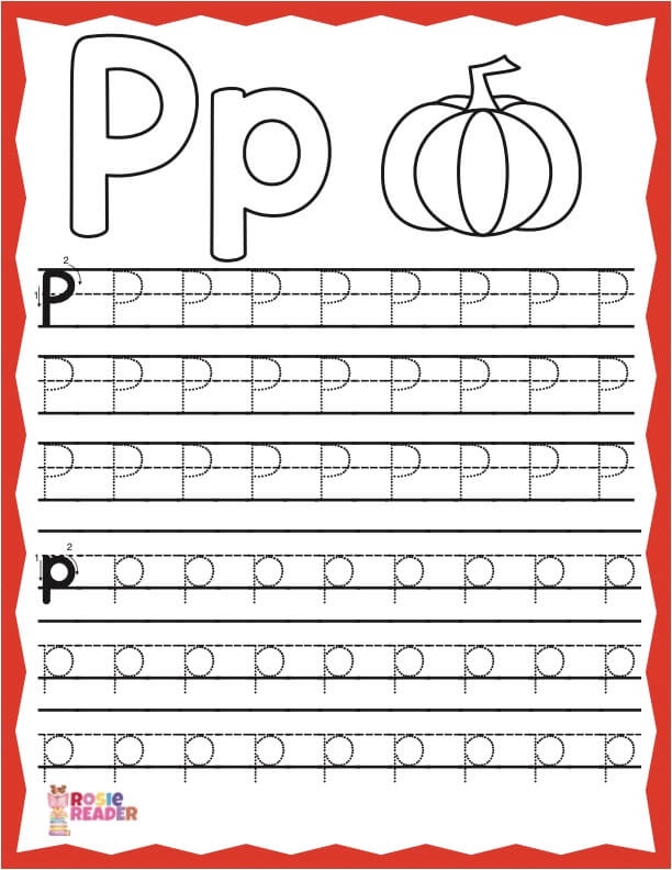 Trace Letter P Reading Adventures For Kids Ages 3 To 5