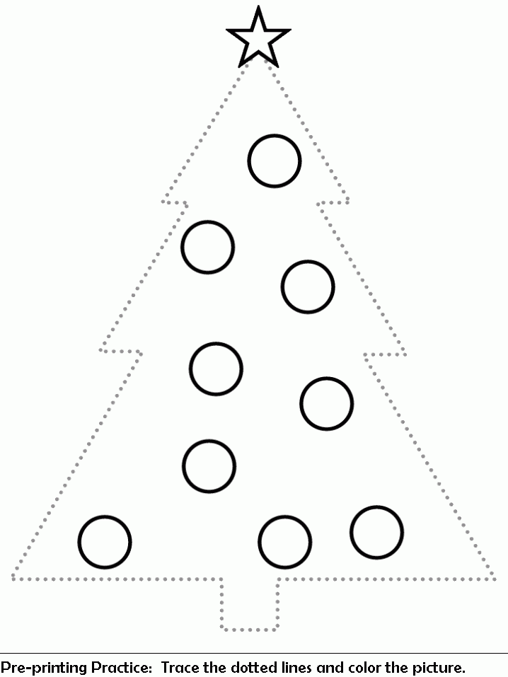 Tracing Christmas Worksheets