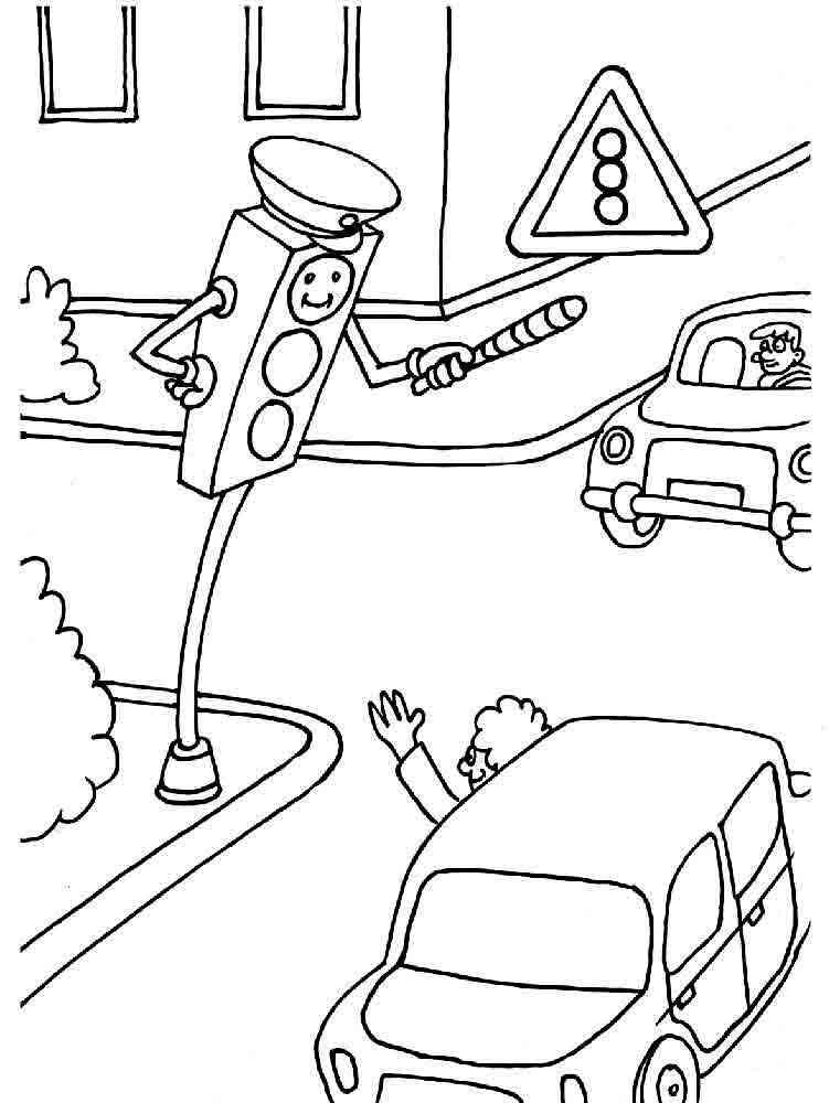 Traffic Light Coloring Pages Traffic Light Coloring Pages