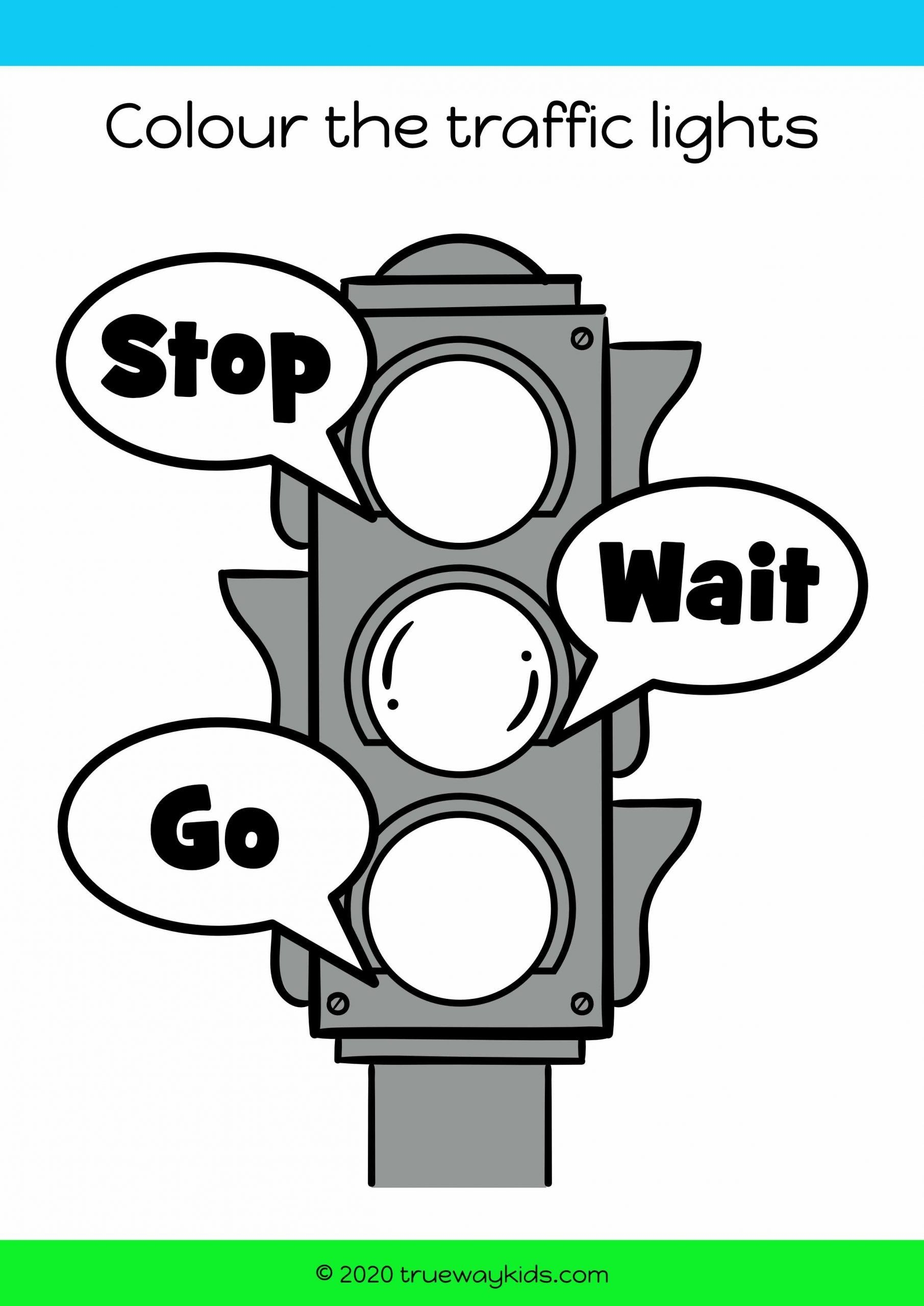 Traffic Light Worksheet Learn Colors Free Preschool Printable