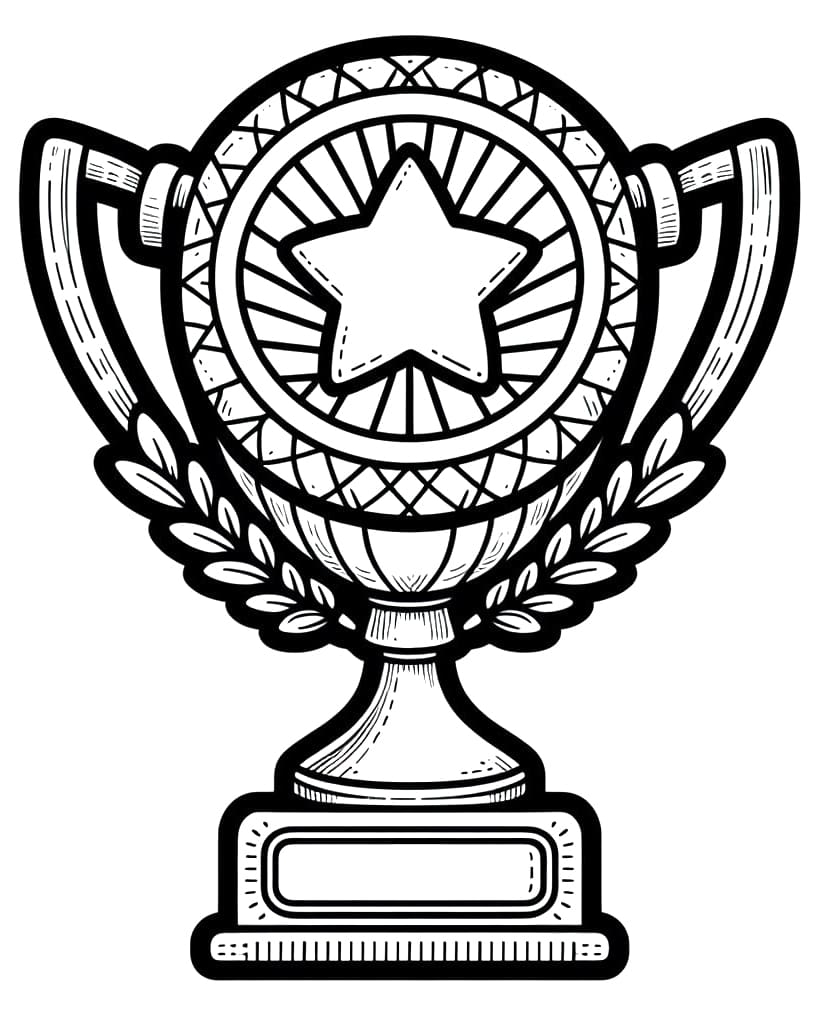 Trophy Printable Coloring Page Download Print Or Color Online For Free
