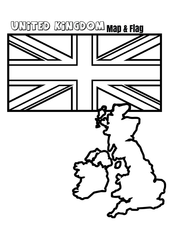 UK Flag Coloring Pages Coloring Nation