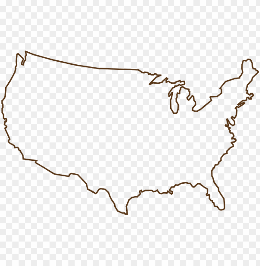 United States Outline Png Usa Map Outline Sv PNG Transparent With 