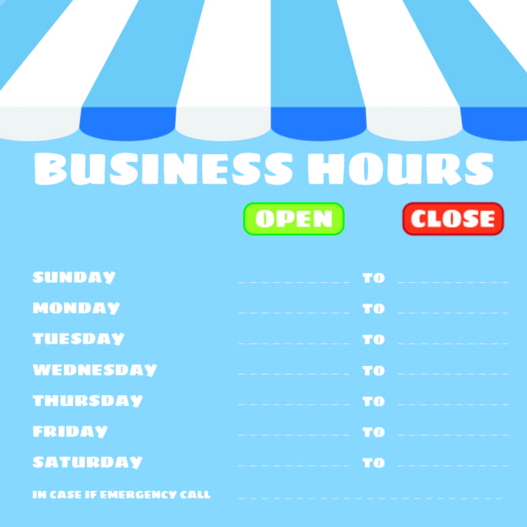 Universal Office Hours Template Word Harper Blog