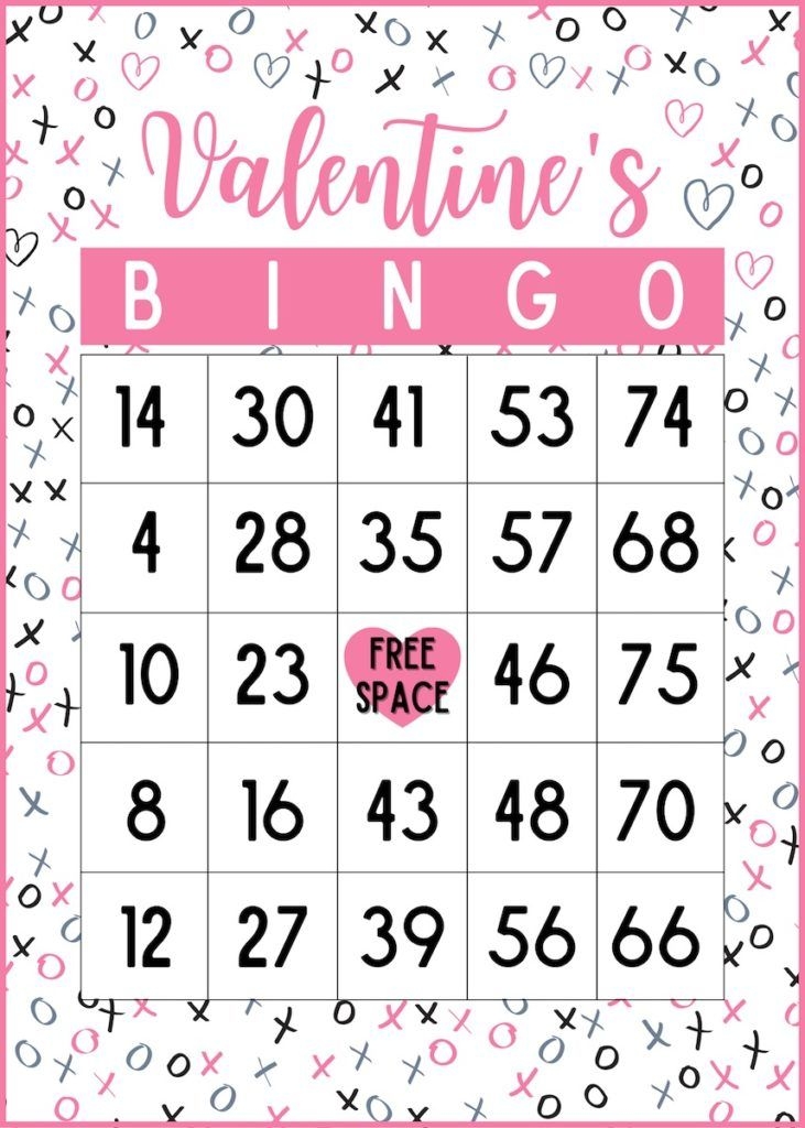 Valentine Bingo Free Printable Cards For Up To 30 Players Looking For 