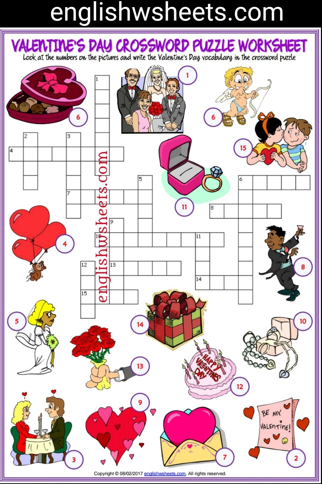 Valentine S Day Crossword Puzzle Printable Printable Word Searches Valentine S Day Crossword Puzzle Printable Printable Word Searches