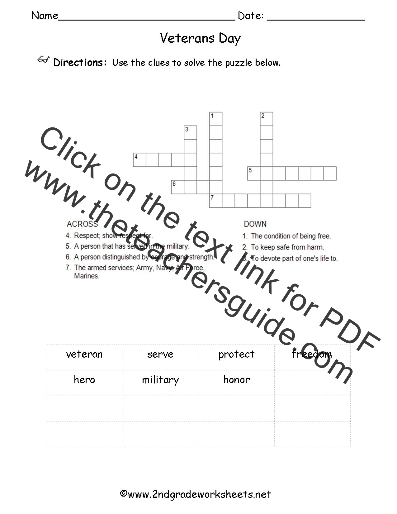 Veterans Day Worksheets Veterans Day Worksheets