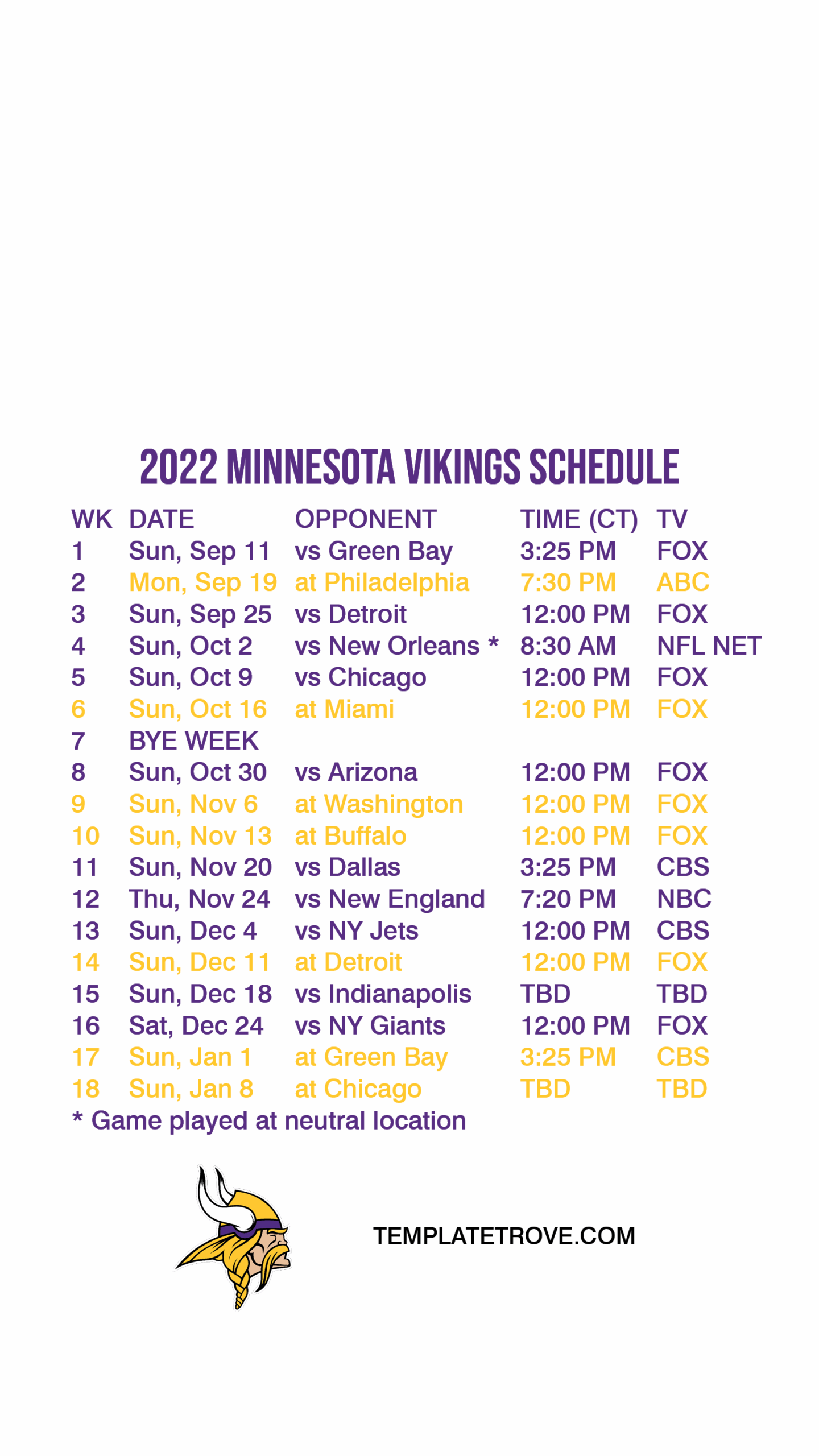 Vikings 2025 Schedule Jasmine J OConnell