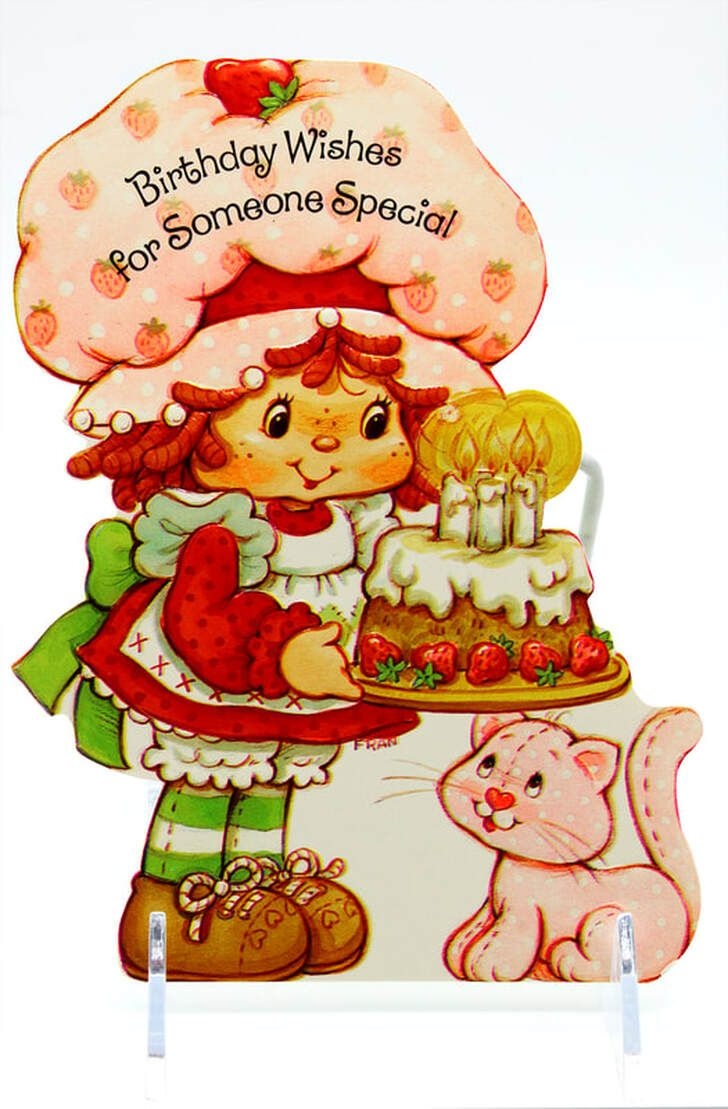 Vintage Strawberry Shortcake Birthday Cards VINTAGE SHORTCAKE