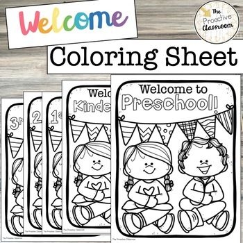 Welcome Coloring Sheet Back To School First Day Of School Open Welcome Coloring Sheet Back To School First Day Of School Open