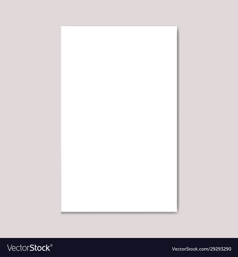 White Landscape Paper Templateblank Royalty Free Vector