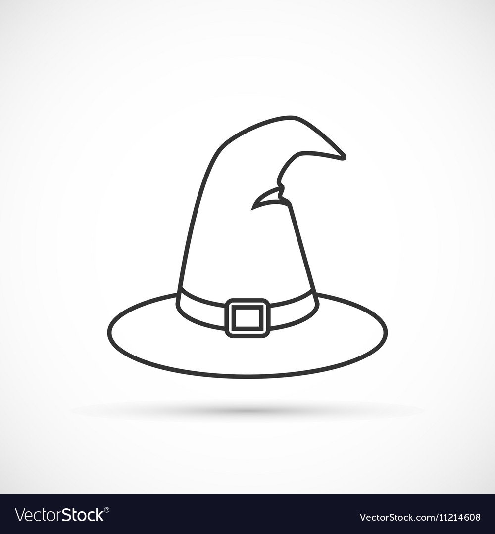 Witch Hat Outline Icon Royalty Free Vector Image