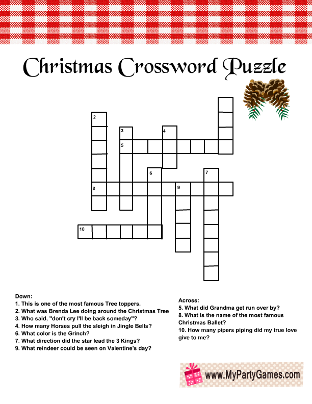 10 Free Printable Christmas Crossword Puzzles 10 Free Printable Christmas Crossword Puzzles
