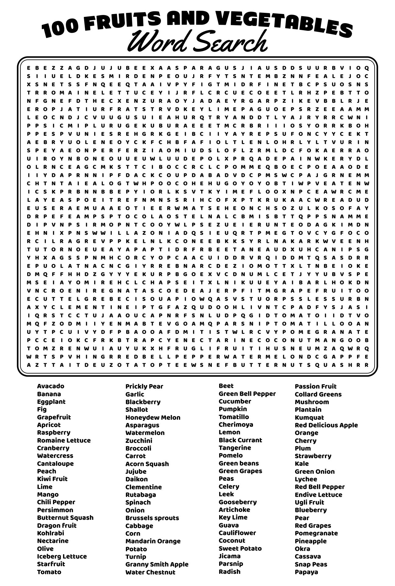 100 Word Hard Word Search Free Printable Pdf Printable Free Templates