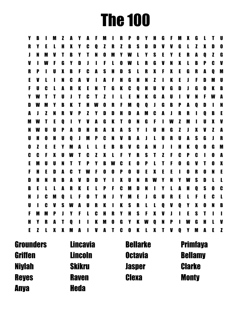 100 Word Search Printable UK Printable Hub