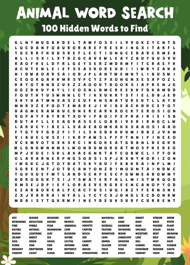 100 Word Word Searches 20 Free Pdf Printables Artofit