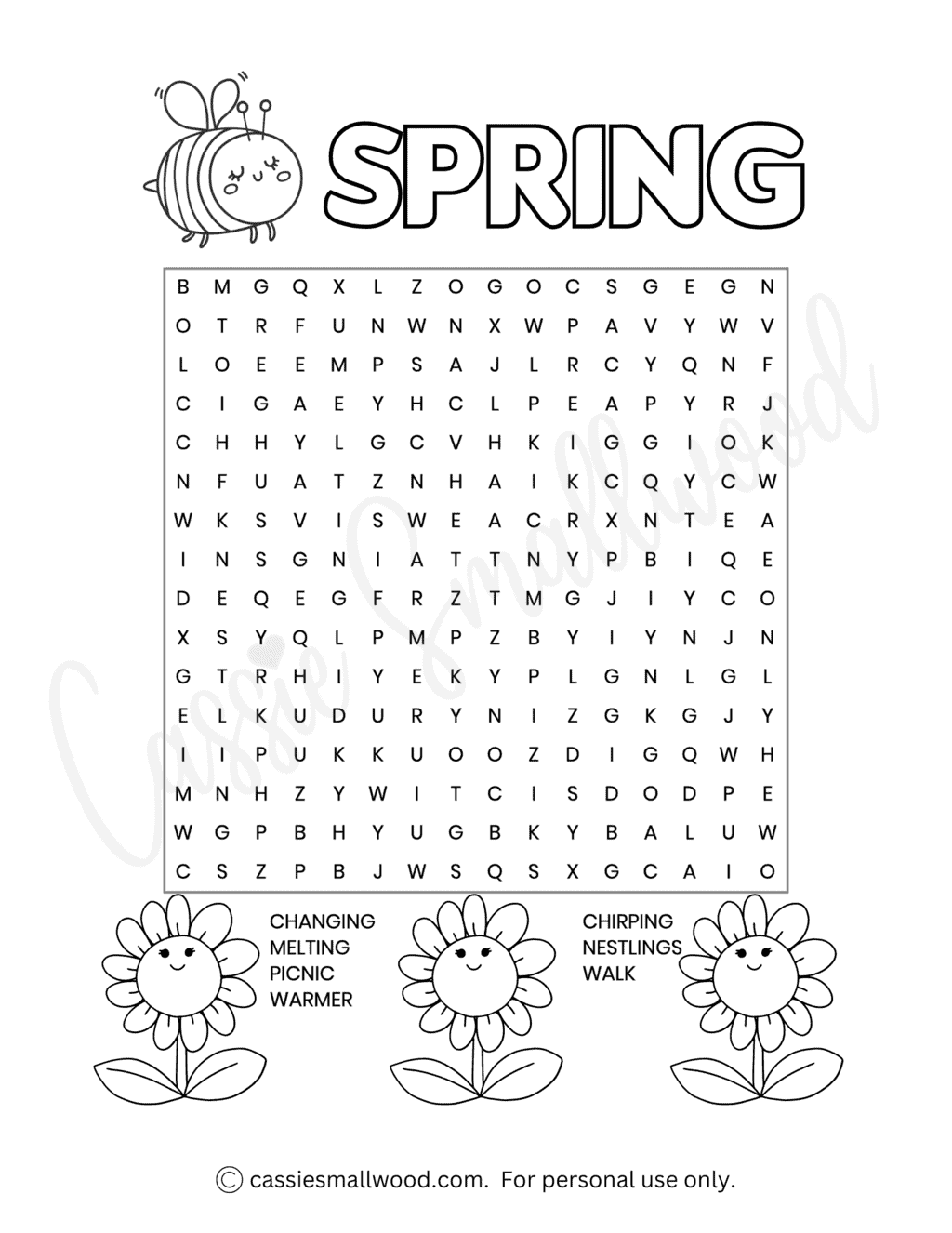 13 Cute Spring Word Search Puzzles Free Printable Cassie Smallwood