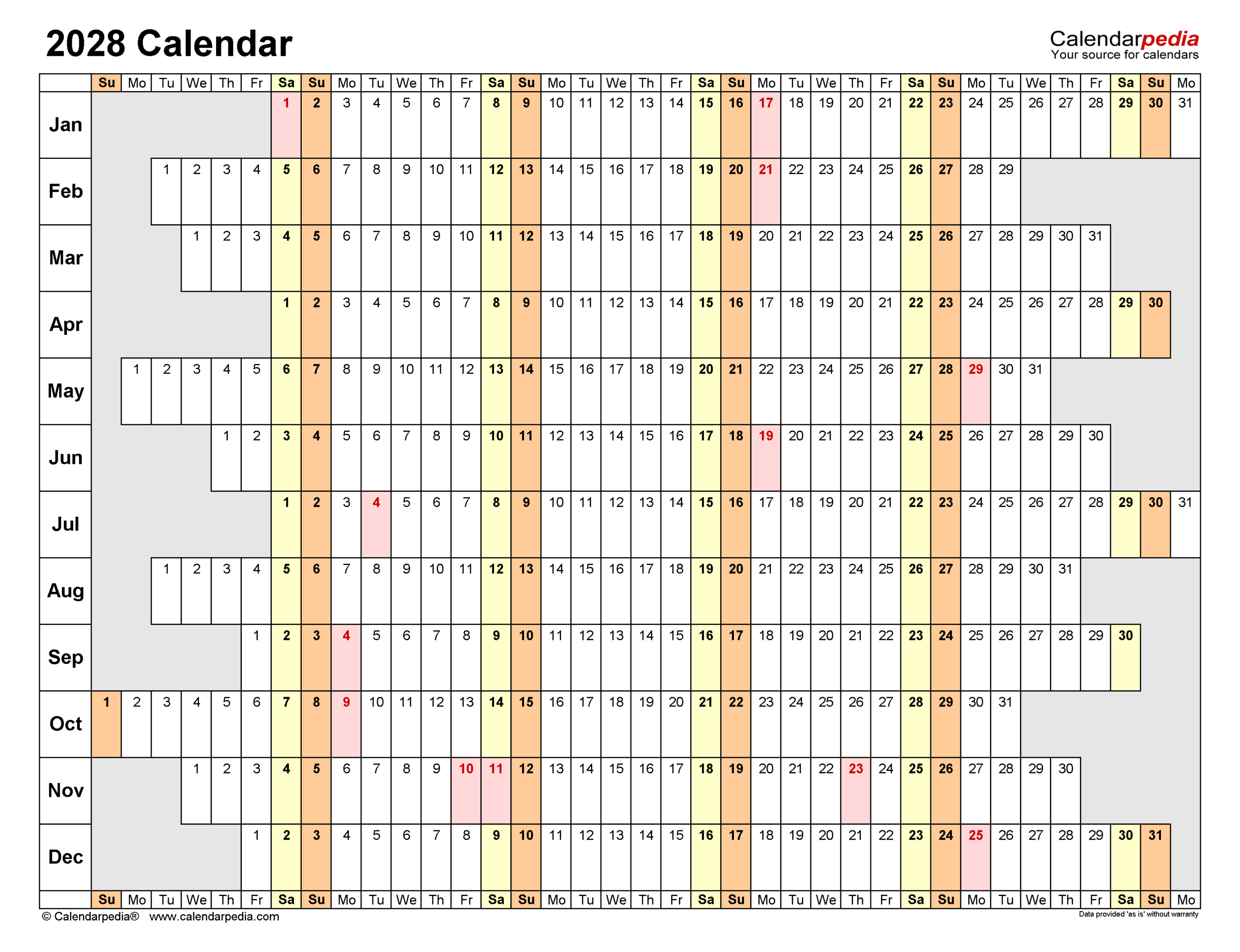 2028 Calendar Free Printable Excel Templates Calendarpedia 2028 Calendar Free Printable Excel Templates Calendarpedia