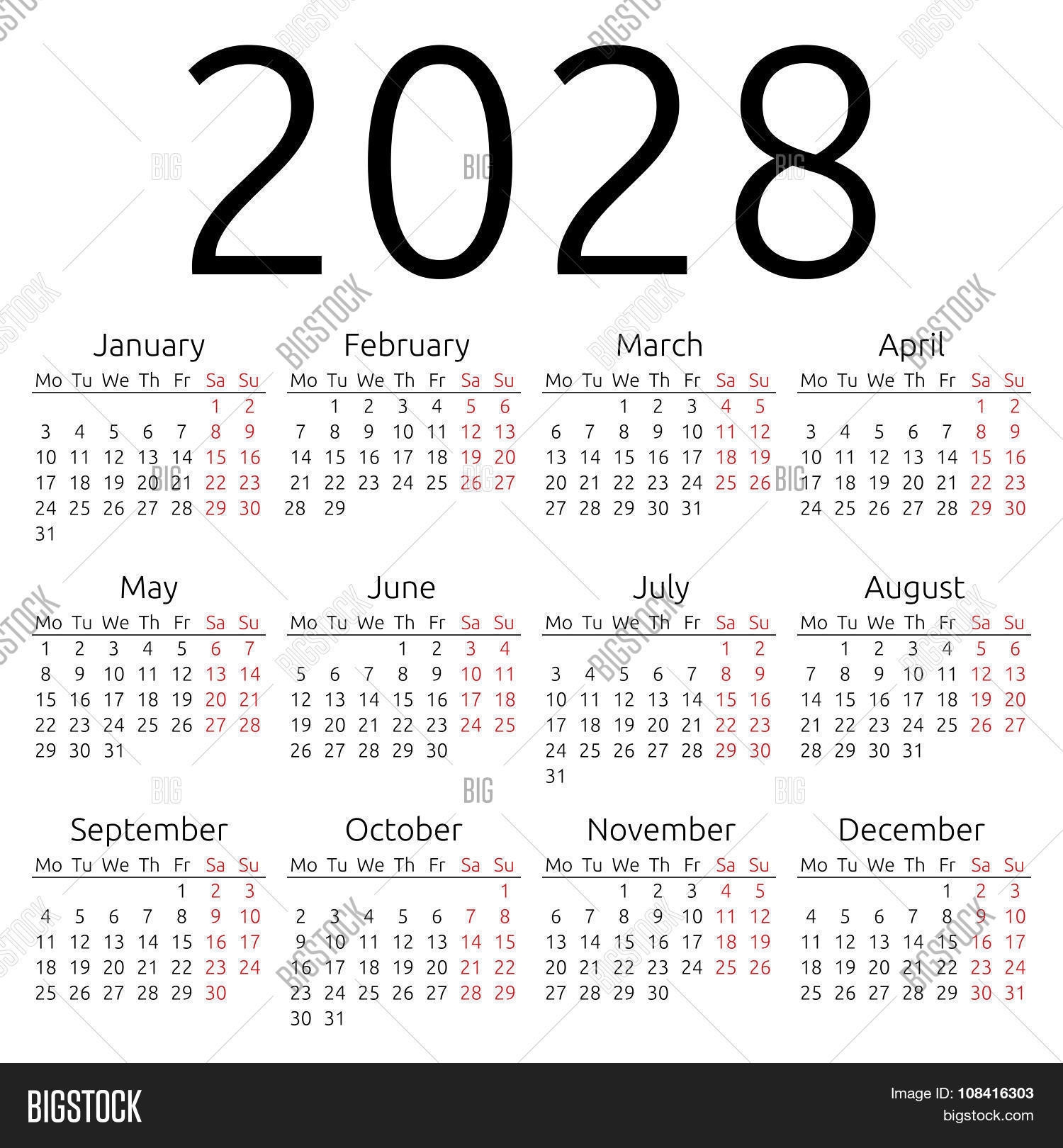 2028 Calendar Printable King Printables