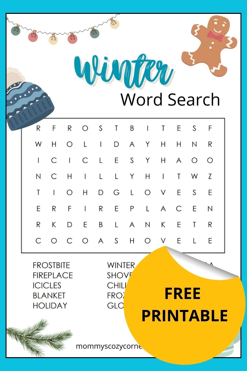 4 Winter Holiday Word Search Printables For Kids 4 Winter Holiday Word Search Printables For Kids