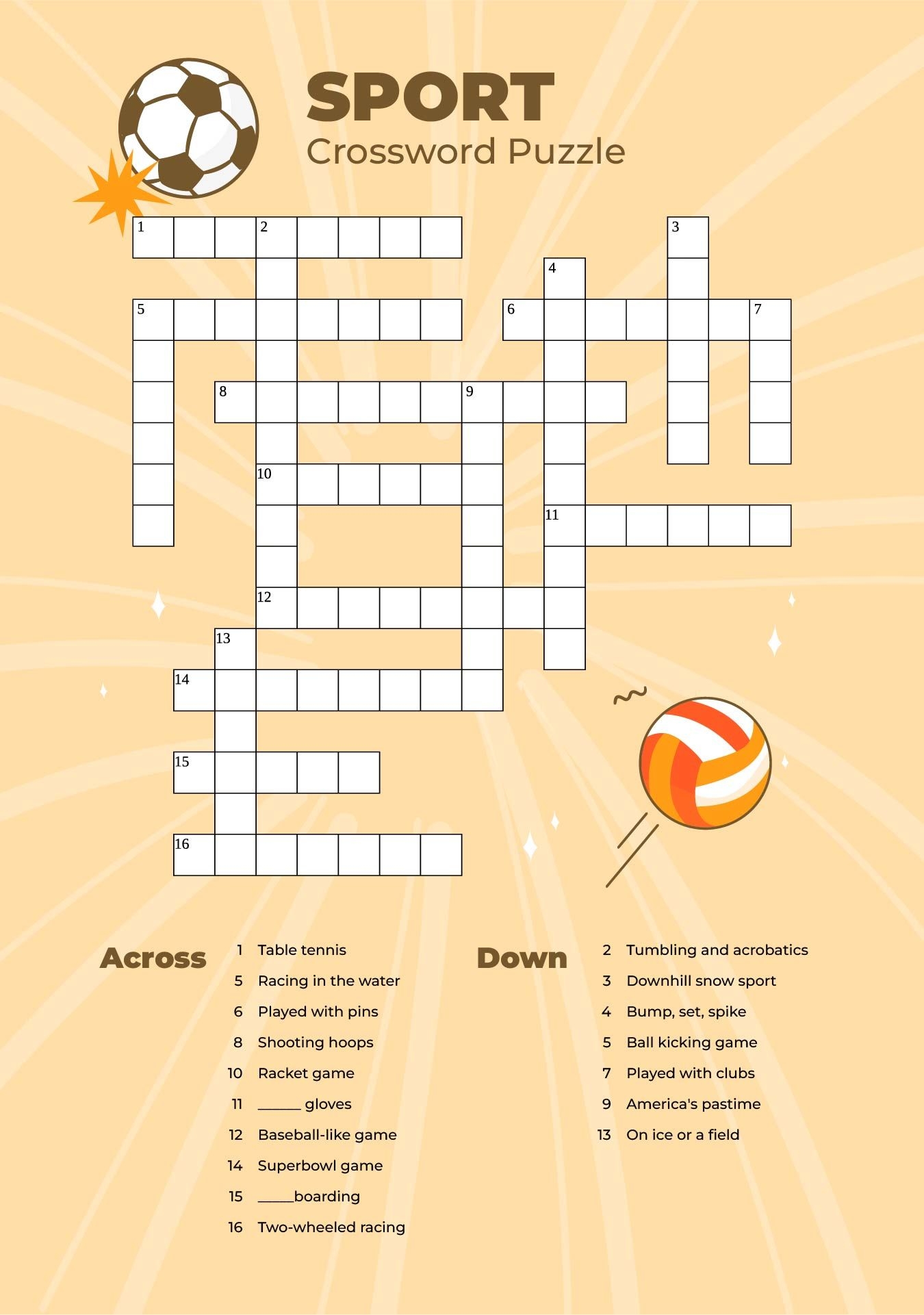 5 Best Printable Sports Crossword Puzzles Artofit