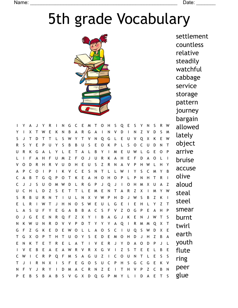 5th Grade Free Printable Word Searches Word Search Maker