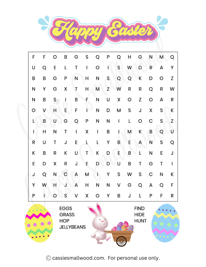 7 Fun Easter Word Search Printables FREE Cassie Smallwood