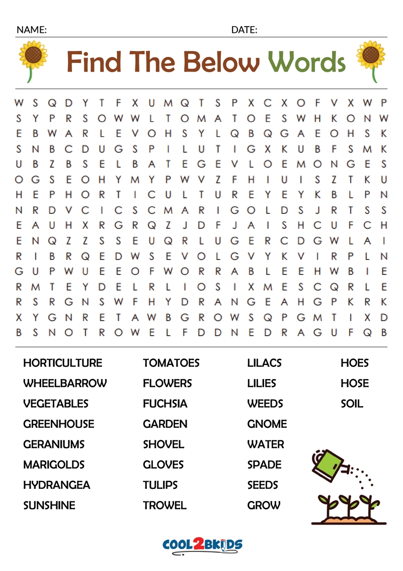 Adult Word Search Free Printable Pdf Word Search Maker