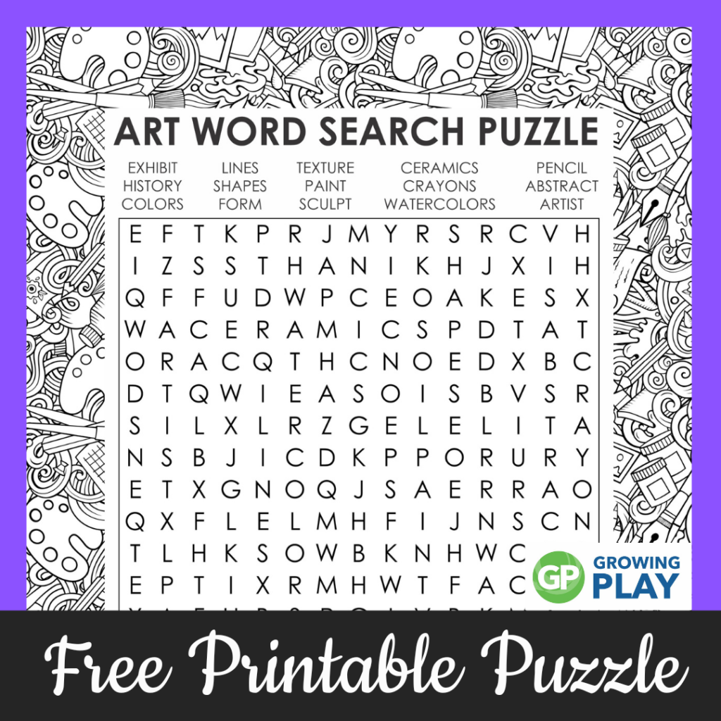 Art Word Search Printable: Fun and Educational Activities for All Ages
