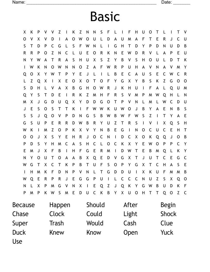 Basic Word Search WordMint