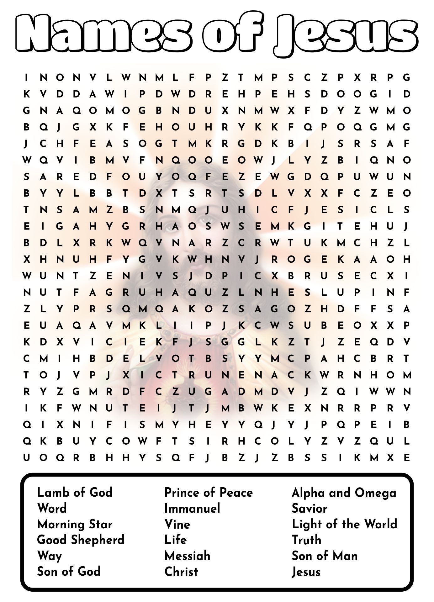 Bible Word Search Free Printable Printable Word Searches