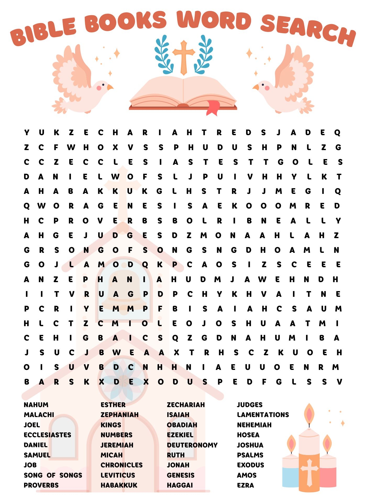 Biblical Word Search Printable