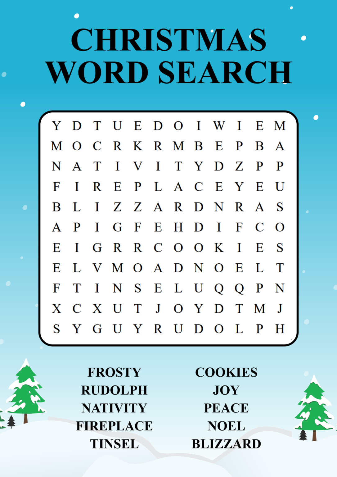 Christmas Word Search Free Printable: A Festive and Fun Activity for ...