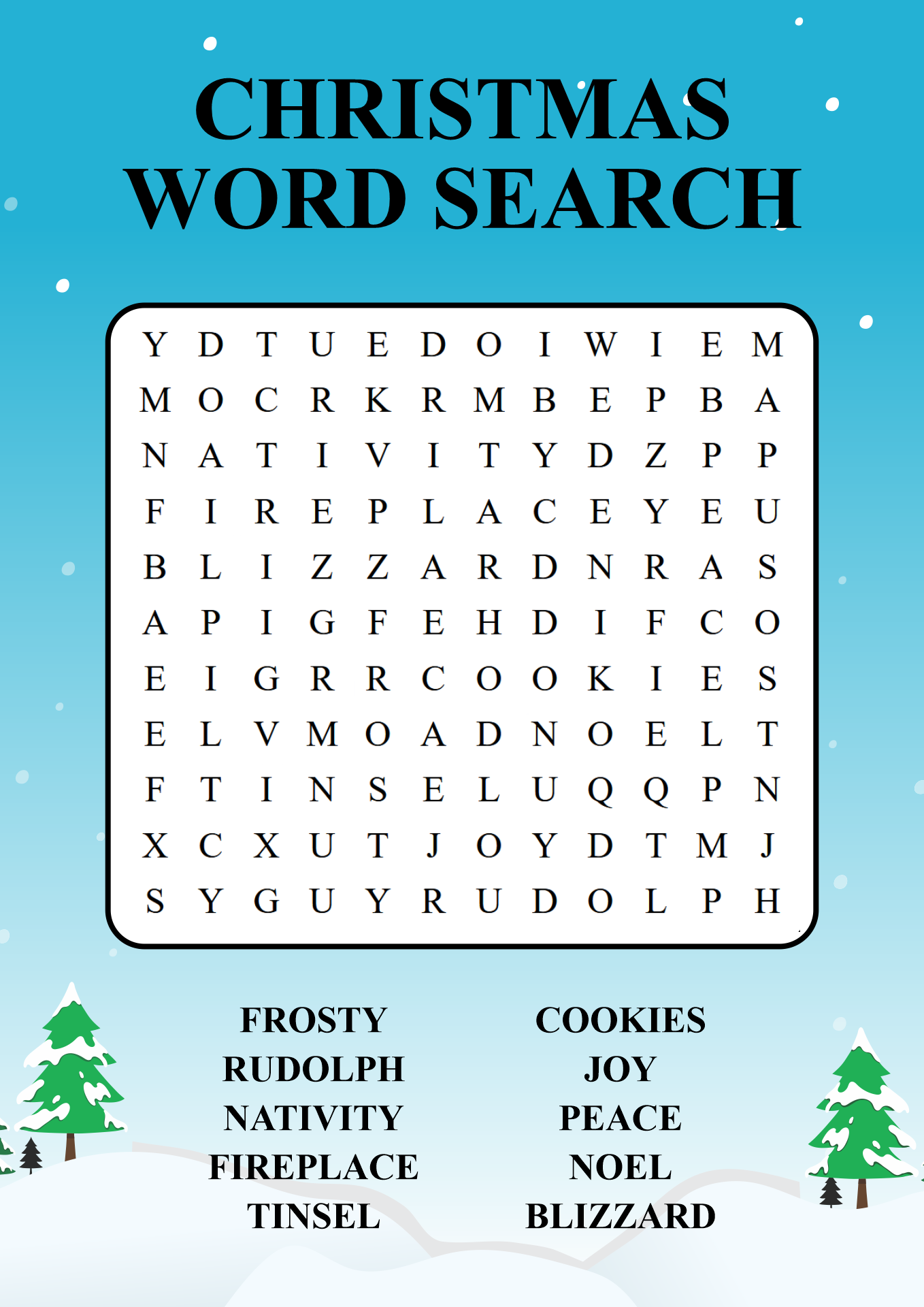 Big Christmas Word Searches 15 Free PDF Printables Printablee